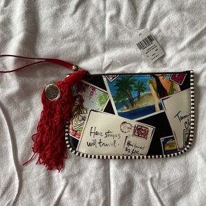 NWT Henri Bendel Pancake Plus Wristlet-Postcard